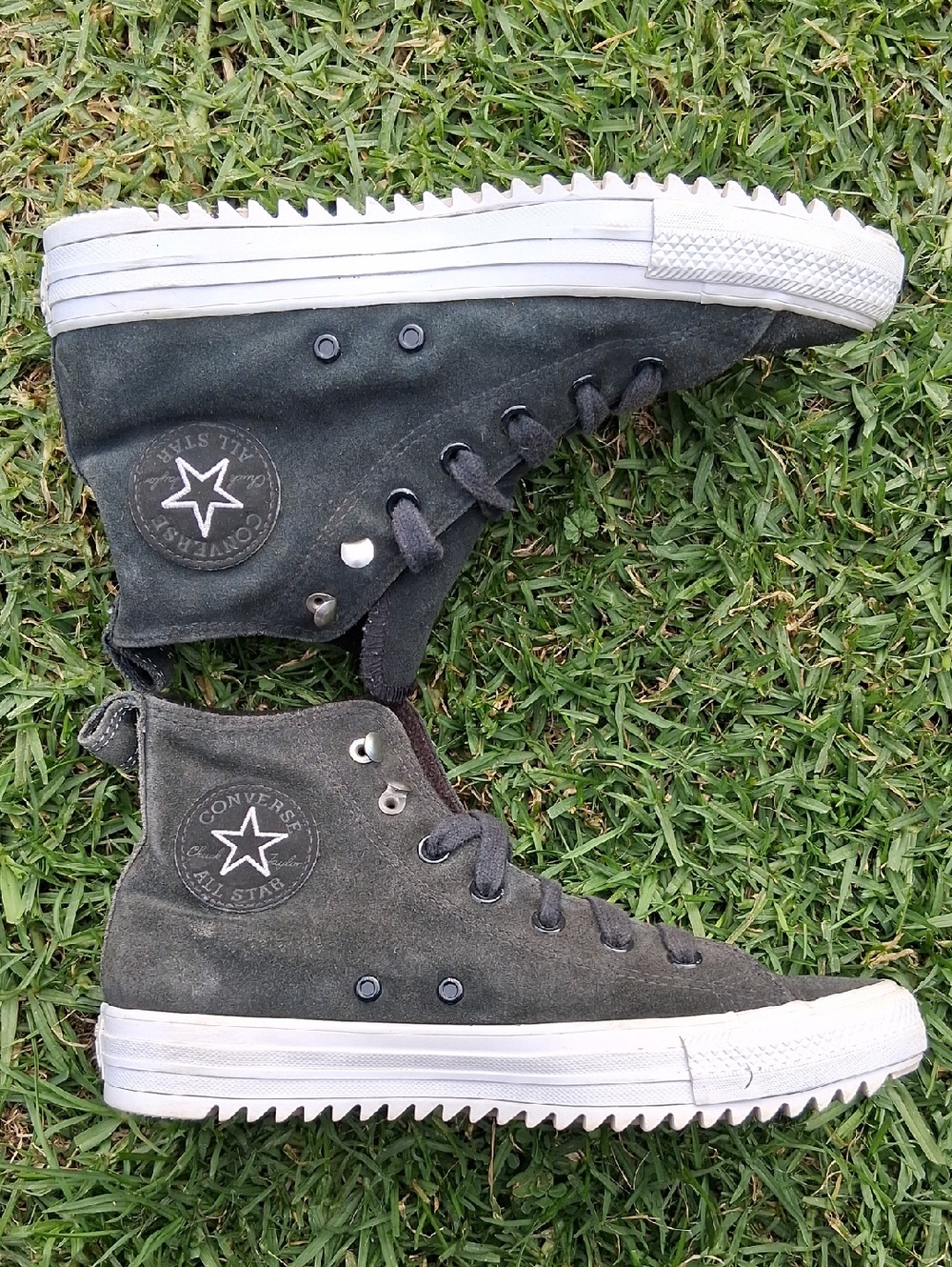 Converse Charcoal High-Top Sneakers - Picture 6 of 11